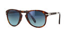 Nuovi occhiali da sole Persol PO 714 24 / S3 blu sfumato polarizzato da 54mm Steve Mcqueen