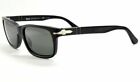 Persol 3048S 9000/58 Matte Black Polarized Rectangular Sunglasses