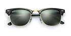 Ray-Ban CLUBMASTER CLASSIC: NUOVO Black & Gold W / G-15 Lens: 51mm, RB3016 W0365