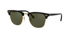 Ray-Ban CLUBMASTER CLASSIC: NUOVO Lente Black & Gold W / G-15, L 51mm, RB3016 W0365