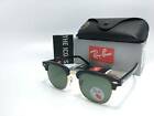 NUOVO Ray-Ban RB3016 Clubmaster 901/58 POLARIZZATO Black / Gold Frame Green Lens 51mm