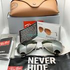 • Authentic RayBan Aviator Classic SILVER [NEW] Pilot Sunglasses 58mm (Standard)