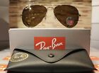 Ray-Ban Aviator Sunglasses Polarized RB3025 001/57 58mm Gold Frame / Brown lens !!