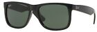 Nuovi occhiali da sole Ray-Ban RB4165 JUSTIN colore 601/71 nero opaco / lente verde scuro