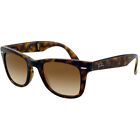 Ray-Ban RB4105 Wayfarer occhiali da sole classici pieghevoli tartaruga / marrone classico 50mm